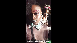 Exhibitionist Ebony Babe At Music Festival