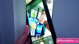 Naughty teen stepsister Leana Lovings is just obsessed with her stepbrother