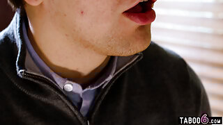 Naughty big boobs MILF Lauren Phillips perved on by a young security guy