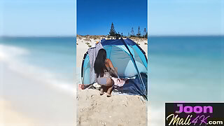 Hot day and solo action with amazing Asian teen with big tits Joon Mali