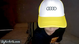 Sweet Thai teen Lily Koh fucked herself after hot posing and masturbation