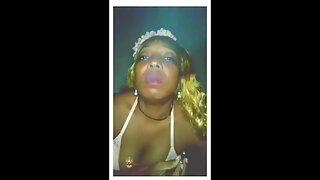 Ebony Goddess in Pink Smoke Session