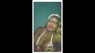 Ebony Goddess in Pink Smokes