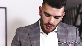 Realtor sucks big cock to his boss in the office